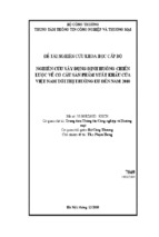 đề tài nckh cấp bộ nghiên cứu xây dựng định hướng chiến lược về cơ cấu sản phẩm hàng xuất khẩu của việt nam tới thị trường eu đến năm 2010