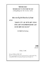 Báo cáo tổng kết khoa học kỹ thuật đề tài nghiên cứu xây dựng quy trình tổng hợp cyclophosphamide làm thuốc điều trị ung thư