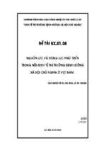 đề tài nguồn lực và động lực phát triển trong nền kinh tế thị trường định hướng xã hội chủ nghĩa ở việt nam