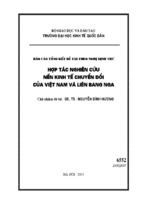 Hợp tác nghiên cứu nền kinh tế chuyển đổi của việt nam và liên bang nga