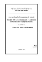 Báo cáo tổng kết đề tài khoa học cấp nhà nước nghiên cứu tạo interleukin-2 tái tổ hợp dùng cho điều trị bệnh ung thư