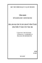 đảng lãnh đạo công tác xây dựng hệ thống tổ chức đảng ở bắc kỳ trong thời kỳ 1930 -1945