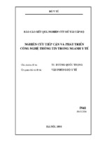 Báo cáo kết quả nghiên cứu đề tài cấp bộ nghiên cứu tiếp cận và phát triển công nghệ thông tin trong ngành y tế