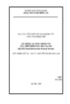Báo cáo tổng kết đề tài nghiên cứu theo nghị định thư hệ thống an ninh thông tin dựa trên sinh trắc học bio bio-pki (bio-pki based information securyty system)