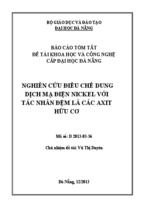 đề tài nghiên cứu khoa học nghiên cứu điều chế dung dịch mạ điện nickel với tác nhân đệm là các axit hữu cơ