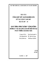 Quá trình hình thành “cộng đồng đông á” và vai trò của nó đối với sự phát triển của khu vực