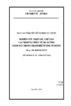 Báo cáo tổng kết đề tài nckh cấp bộ nghiên cứu, thiết kế, chế tạo các module phục vụ đo lường giám sát trong trạm khí tượng tự động