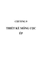 Thiết kế móng cọc ép