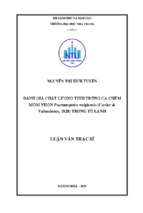 đánh giá chất lượng tinh trùng cá chẽm mõm nhọn psammoperca waigiensis (cuvier & valencienes, 1828) trong tủ lạnh