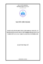 Nghiên cứu bổ sung một số đặc điểm sinh học sinh sản, giá trị dinh dưỡng nguồn gen và thử nghiệm sinh sản nhân tạo cá mặt quỷ (synanceia verrucosa bloch & schneider, 1801)