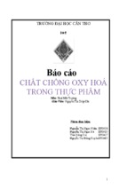 Báo cáo đề tài - chất chống oxy hóa trong thực phẩm