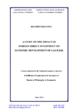 La01.005_a study on the impact of foreign direct investment on economic development of lao p.d.r.