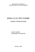Nghiên cứu hoạt động du lịch cộng đồng tại hoa lư - ninh bình