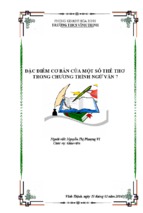 Chuyên đề đđ cơ bản của một số thể thơ trong ct ngữ văn 7- cô vĩ