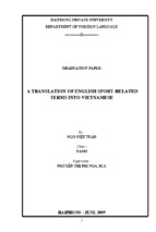 A translation of english sport-related terms into vietnamese ﻿
