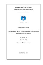 A study on the translation of technical terms from english into vietnamese 