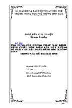 Cách gải các bài toán thể tích khối đa diện trong các đề thi đại học từ năm 2002 đến nay