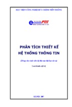 PHÂN TÍCH THIẾT KẾ HỆ THỐNG THÔNG TIN