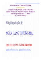 Bài giảng ngân hàng thương mại