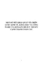 Một số nét khái quát về chiến lược kinh tế, khoa học và công nghệ của singapo để duy trì sức cạnh tranh toàn cầu