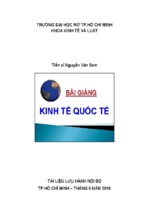 Bài giảng kinh tế quốc tế