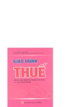 Giáo trình thuế (dùng cho trình độ trung cấp nghề và cao đẳng)