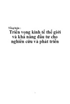 Triển vọng kinh tế thế giới và khả năng đầu tư cho nghiên cứu và phát triển