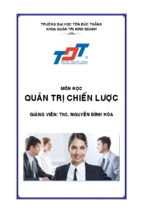 Bài giảng quản trị chiến lược