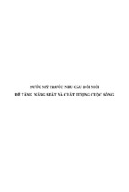 Nước mỹ trước nhu cầu đổi mới để tăng năng suất và chất lượng cuộc sống