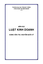 Bài giảng luật kinh doanh