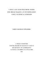 A heat and mass transfer model for bread baking an investigation using numerical schemes