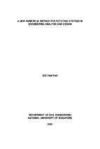 A new numerical method for rotating systems in engineering analysis and design