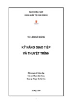 Kỹ năng giao tiếp và thuyết trình