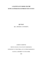 A maintenance model for the supply-buffer-demand production system