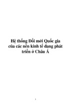 Hệ thống đổi mới quốc gia của các nền kinh tế đang phát triển ở châu á