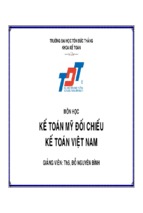 Bài giảng kế toán mỹ dối chiếu kế toán việt nam