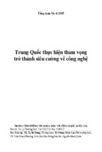 Trung quốc thực hiện tham vọng trở thành diêu cường về công nghệ