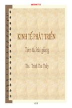 Tóm tắt bài giảng kinh tế phát triển