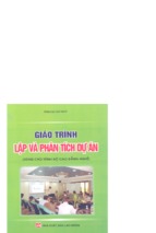 Giáo trình lập và phân tích dự án (dùng cho trình độ cao đẳng nghề)