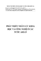 Phát triển nhân lực khoa học và công nghệ ở các nước asean