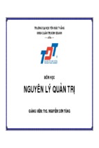 Bài giảng nguyên lý quản trị