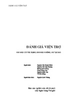 đánh giá viện trợ khi nào có tác dụng, khi nào không và tại sao