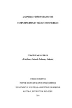 A general framework on the computing budget allocation problem