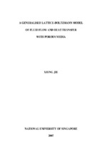 A generalised lattice-boltzmann model of fluid flow and heat transfer with porous media