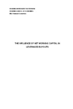 The influence of net working captial in leveraged buyouts