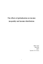 The effects of globalization on income inequality and income distribution