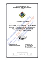 Phân tích kết quả hoạt động kinh doanh tại chi nhánh công ty docimexco-docifish