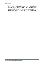 Làm sạch nước mía bằng phương pháp sunfit hóa