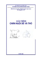 Giáo trình chăn nuôi dê và thỏ