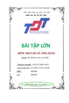 Bài tập lớn môn matlab và ứng dụng